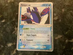 KYOGRE ex Black Star Promo POKEMON Holo Silver Border 2006 Trading Card 037 HP - Image 1