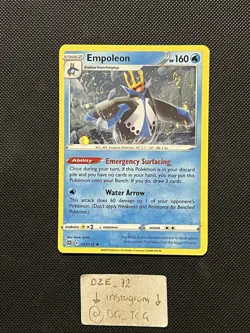 Pokemon SWSH PROMO - Empoleon - 037/172 - Cosmos Holo Rare - M/NM - Image 1