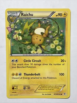 Raichu RC9/RC32 C Pokemon TCG Card Radiant Collection Generations - Image 2