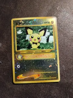 Pokemon TCG Japanese Pichu Reverse Holo Neo 2 Promo No. 172 Light Scratches - Image 3
