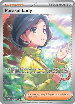 Pokemon: 1x Parasol Lady - 255/182 Special Illustration Rare LP/MPS SV Paradox R - Image 1