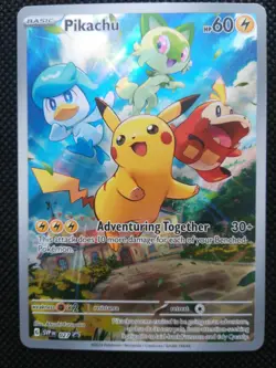 Pikachu SVP027 Paldea Evolved EN Black Star Promo Holo SVP EN 027 Pokemon TCG - Image 1
