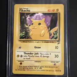 Pikachu 87/130 Near Mint Pokemon Base Set 2 WOTC Common - Image 1