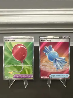 Pokemon TCG Mega Evolution Ultra Rare Trainers - Rare Candy & Air Balloon LP - Image 1
