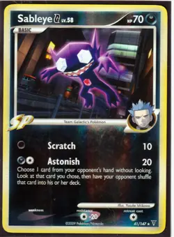 2009 POKEMON RARE SABLEYE #41/147 SUPREME VICTORS - REVERSE HOLO NM - Image 1