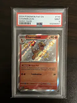 2024 POKEMON PAF EN-PALDEAN FATES SHINY RARE #110 CHARMELEON PSA 9 - Image 1