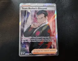 Team Rocket's Giovanni 225/182 Destined Rivals Full Art Trainer Pokemon Card NM - Image 1