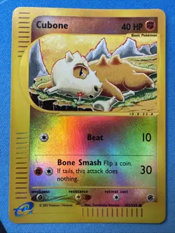 Cubone 103/165 Reverse Holo Expedition 2002 Pokemon TCG - Image 2