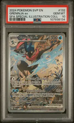 2024 POKEMON SVP EN-SV BLACK STAR PROMO #132 GRENINJA EX PSA 10 - Image 1
