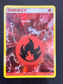 Fire Energy (#106/110) - Holofoil EX - Holon Phantoms MP Pokemon - Image 1