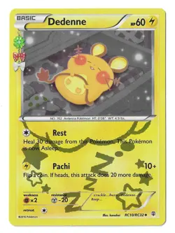 2016 Pokemon TCG Radiant Collection - Dedenne RC10/RC32 Rev Holo Rare NM ⚡ - Image 1