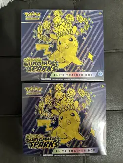 ⚡Pokemon TCG Surging Sparks Elite Trainer Box ETB 2x Sealed (LOT OF 2)⚡ - Image 1