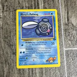 Misty's Poliwag 89/132 Gym Challenge 2000 Vintage Pokemon Card VLP-EXC - Image 1