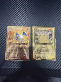 2021 Pokemon Celebrations UPC Gold Metal Charizard and Pikachu See Photos - Image 1