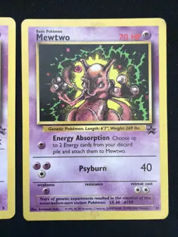 Mew Mewtwo 8 14 Black Star Promo Rare Pokemon Cards - Image 3