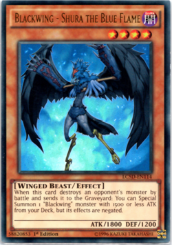 Blackwing - Shura the Blue Flame Yugioh LC5D-EN114 Ultra Rare 1st Edition Yugioh - Image 1