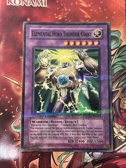Yugioh Elemental Hero Thunder Giant MF01-EN001 Parallel Rare Promo NM - Image 1