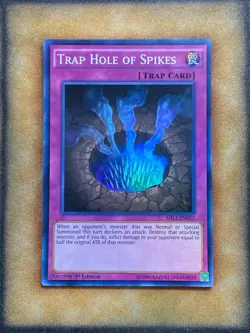 Yugioh Trap Hole of Spikes MIL1-EN022 Super Rare 1st Ed NM - Image 1