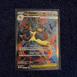 Pokemon Mega Lucario EX FA 160/132 Ultra Rare Holo NM Mega Evolution TCG Card - Image 1