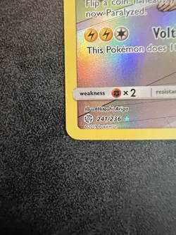 Pikachu (241/236) Sun Moon Cosmic Eclipse Secret Rare Holo Pokemon Card Ash Red - Image 4
