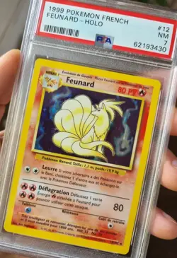 PSA 7 - Feunard Holo Set de Base 12/102 Francais Pokemon Card 1999 - Image 1