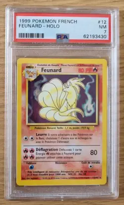 PSA 7 - Feunard Holo Set de Base 12/102 Francais Pokemon Card 1999 - Image 2