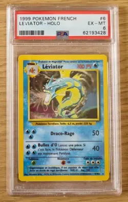PSA 6 - Leviator Holo Set de Base 6/102 Francais Pokemon Card 1999 - Image 2