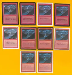 MTG LIGHTNING BOLT (x10) Vintage Collection (OldManMTG 012-188) - Image 1
