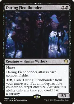 1x - Daring Fiendbonder - #41 - Commander 2020 - NM MTG - Image 1