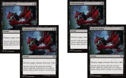 4x - Infernal Grasp - #143 - x4 - CMR: Duskmourn: House of Horror - CUC NM MTG - Image 1