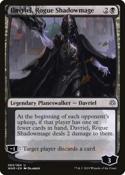 1x - Davriel, Rogue Shadowmage - #83 - War of the Spark - CUC NM MTG - Image 1