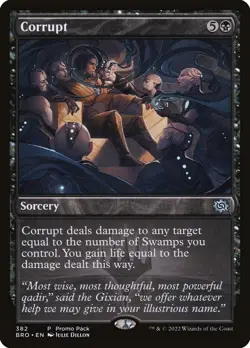 1x - Corrupt - Promo Pact Dark Frame #382 - The Brother's War - CUC NM MTG - Image 1