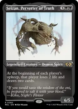 1x - Seizan, Perverter of Truth - ETCHED FOIL #80 - Multiverse Legends - NM MTG - Image 1