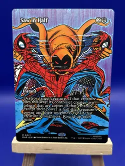 Saw in Half 0021 Borderless MTG Spider-Man Non-Foil NM/M - Image 1