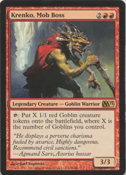 Krenko, Mob Boss R Magic 2013 (M13) 138 LP-MP MTG - Image 1