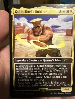 MTG Magic 1x Guile Sonic Soldier Street Fighter Secret Lair NM - Image 1