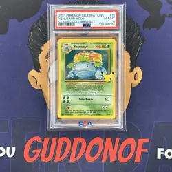 PSA 8 NEAR MINT 2021 Pokemon Celebrations Classic VENUSAUR #15 Holo Base Set - Image 1