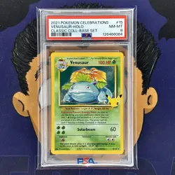 PSA 8 NEAR MINT 2021 Pokemon Celebrations Classic VENUSAUR #15 Holo Base Set - Image 2