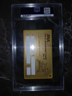 1998 ANA POKEMON JET GOLD BOARDING PASS PSA 10 GEM MINT MEWTWO POCKET MONSTERS - Image 3