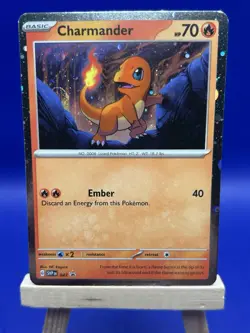 HD SWIRL Charmander 047 BLACK STAR PROMO 151 Pokemon 🌀🔥 - Image 2