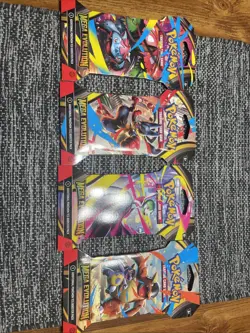 4 X Pokemon Mega Evolution Sleeved Booster Pack Sealed - Full Art Set US SELLER - Image 1