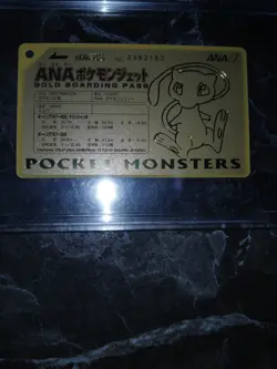 1998 ANA POKEMON JET GOLD BOARDING PASS PSA 10 GEM MINT MEW POCKET MONSTERS PM - Image 2