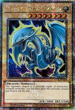 Blue-Eyes White Dragon RA04-EN108 MP22 ART Quarter Century Secret Rare Yugioh - Image 1