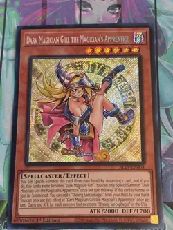 Yugioh 1x Dark Magician Girl the Magician's Apprentice ALIN-EN004 1st Ed NM - Image 1
