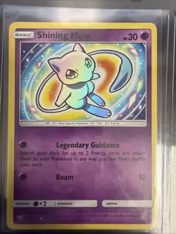 Pokemon TCG Shining Mew Holo Rare Card 40/73 Shining Legends - Image 1