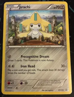 Jirachi XY195 XY Black Star Promo Cosmos Holo Pokemon Card LP - Image 1