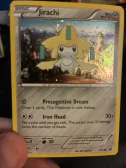 Jirachi XY195 XY Black Star Promo Cosmos Holo Pokemon Card LP - Image 2