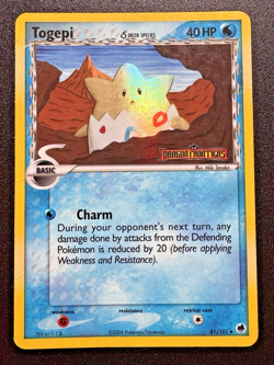 Togepi 41/101 EX Dragon Frontiers Pokemon Card Reverse Holo Foil Rare HP - Image 1
