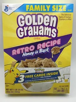 General Mills Pokemon 25th Anniversary, Golden Grahams Sealed With Pack Of Cards - Image 1