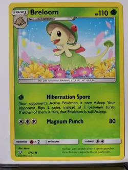 Breloom 5/73 - LP / VLP - Shining Legends Sun Moon Pokemon Card - Image 1